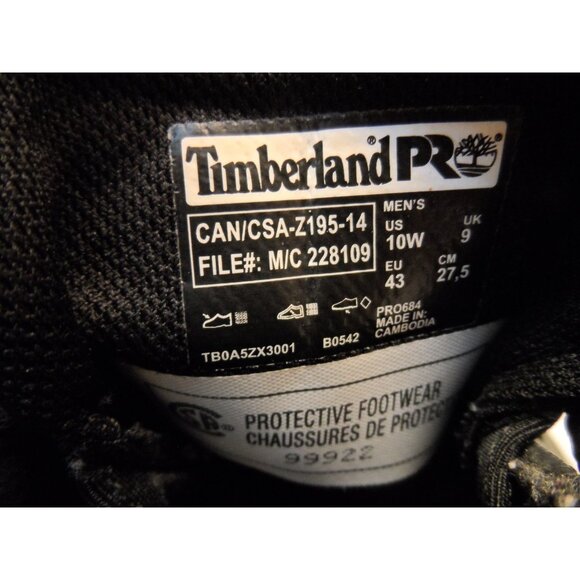 Timberland PRO Men's Low-Cut Intercept Steel Toe Work Shoes Black Size 10W - Picture 10 of 10
